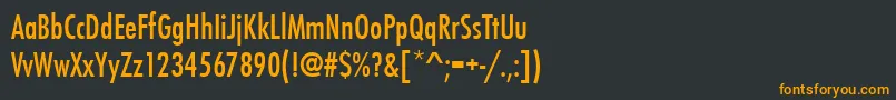 フォントFuturateemedcon – 黒い背景にオレンジの文字