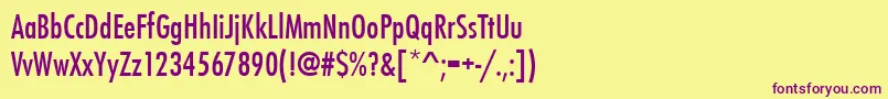 Futurateemedcon Font – Purple Fonts on Yellow Background