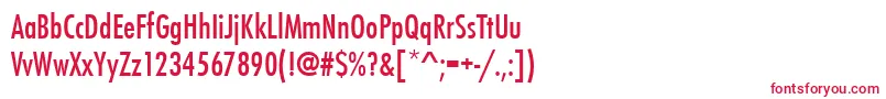 Futurateemedcon-Schriftart – Rote Schriften auf weißem Hintergrund