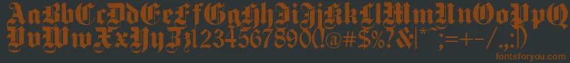 DeutschGothic Font – Brown Fonts on Black Background