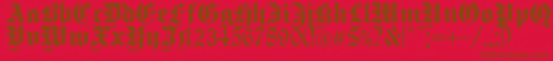fuente DeutschGothic – Fuentes Marrones Sobre Fondo Rojo