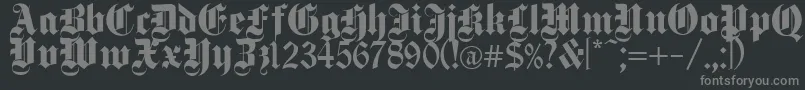 DeutschGothic Font – Gray Fonts on Black Background