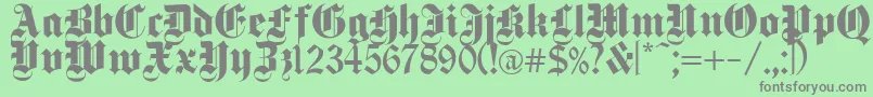 DeutschGothic Font – Gray Fonts on Green Background