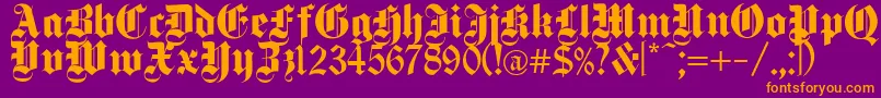 More about DeutschGothic Font DeutschGothic Font – Orange Fonts on Purple Background