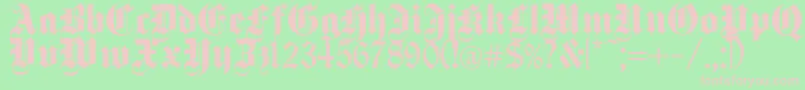 DeutschGothic Font – Pink Fonts on Green Background