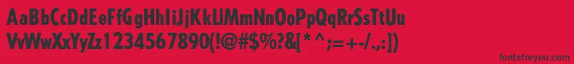 TremoloRegular Font – Black Fonts on Red Background