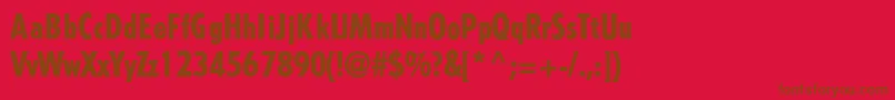 フォントTremoloRegular – 赤い背景に茶色の文字