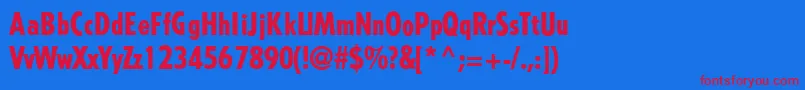 Шрифт TremoloRegular – красные шрифты на синем фоне