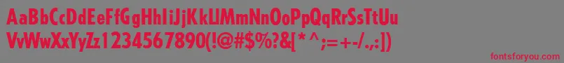 TremoloRegular Font – Red Fonts on Gray Background