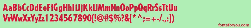 Шрифт TremoloRegular – красные шрифты на зелёном фоне