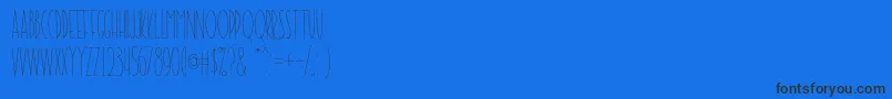 TherambleRegular2-Schriftart – Schwarze Schriften auf blauem Hintergrund