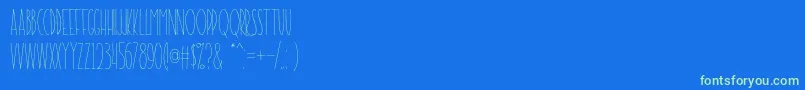 fuente TherambleRegular2 – Fuentes Verdes Sobre Fondo Azul