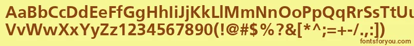 fuente FrutigerLt65Bold – Fuentes Marrones Sobre Fondo Amarillo