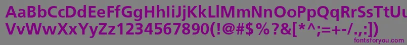 FrutigerLt65Bold Font – Purple Fonts on Gray Background