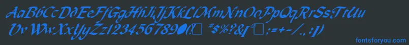 MagnetcRegular Font – Blue Fonts on Black Background