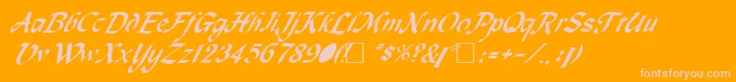 Police MagnetcRegular – polices roses sur fond orange