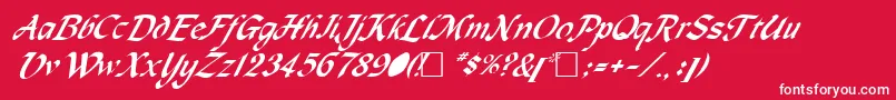 MagnetcRegular Font – White Fonts on Red Background