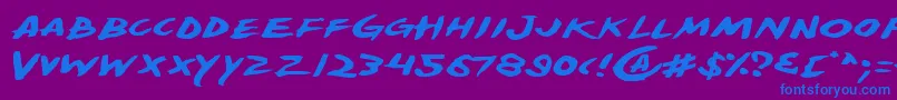 Yellowe Font – Blue Fonts on Purple Background