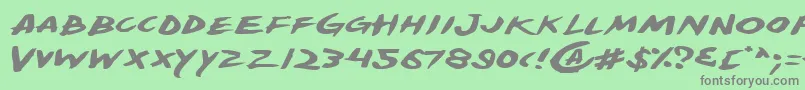 フォントYellowe – 緑の背景に灰色の文字