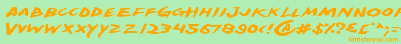 Yellowe Font – Orange Fonts on Green Background