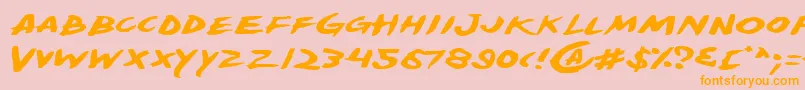 Yellowe Font – Orange Fonts on Pink Background