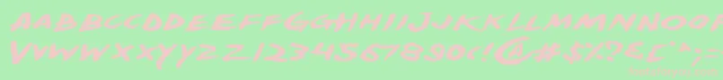 Yellowe Font – Pink Fonts on Green Background