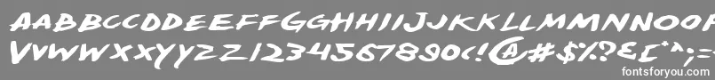 フォントYellowe – 灰色の背景に白い文字