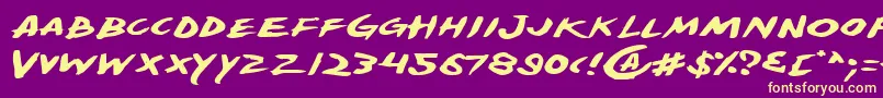 Yellowe Font – Yellow Fonts on Purple Background