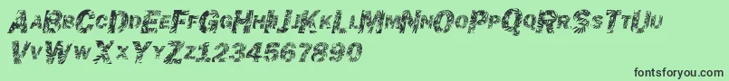 Chronicgothic Font – Black Fonts on Green Background