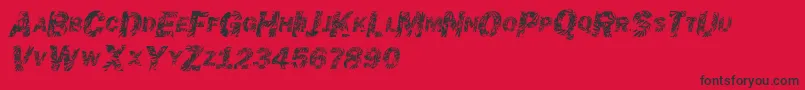 fuente Chronicgothic – Fuentes Negras Sobre Fondo Rojo