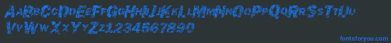 Chronicgothic Font – Blue Fonts on Black Background