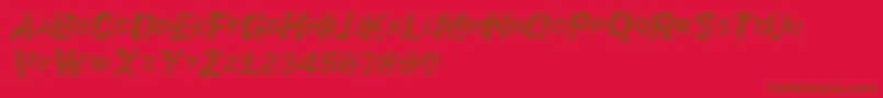 Chronicgothic Font – Brown Fonts on Red Background