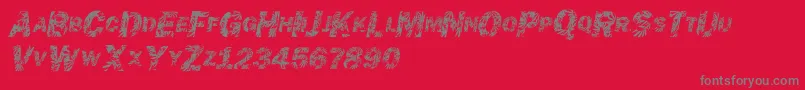 Chronicgothic Font – Gray Fonts on Red Background