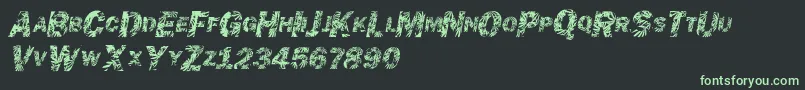 Chronicgothic Font – Green Fonts on Black Background