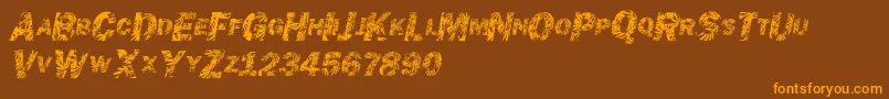 Chronicgothic Font – Orange Fonts on Brown Background