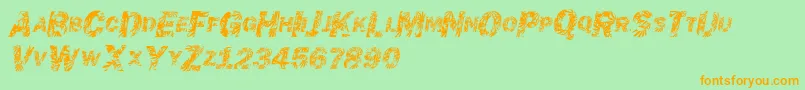 Chronicgothic Font – Orange Fonts on Green Background