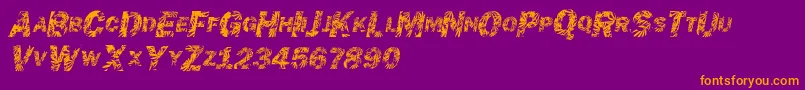 Chronicgothic Font – Orange Fonts on Purple Background