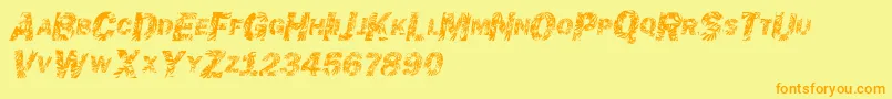 Chronicgothic Font – Orange Fonts on Yellow Background