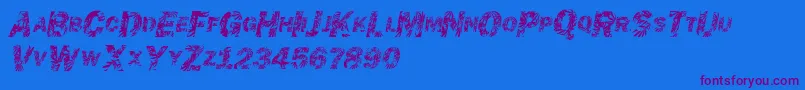 Chronicgothic Font – Purple Fonts on Blue Background