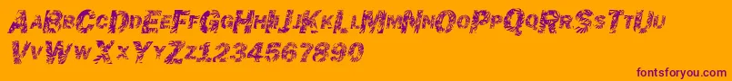 Chronicgothic Font – Purple Fonts on Orange Background