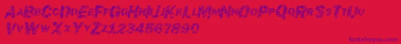 Chronicgothic Font – Purple Fonts on Red Background