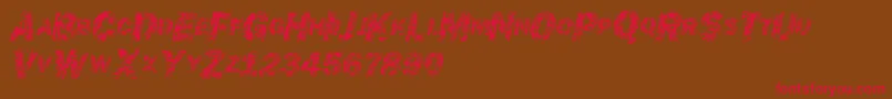 Chronicgothic Font – Red Fonts on Brown Background