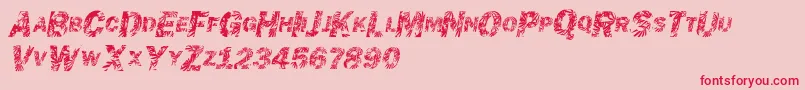 Chronicgothic Font – Red Fonts on Pink Background