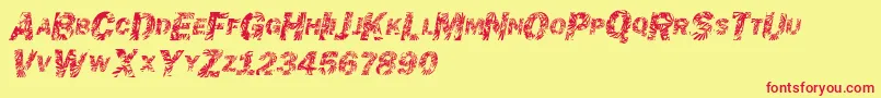 Chronicgothic Font – Red Fonts on Yellow Background