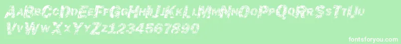 Chronicgothic Font – White Fonts on Green Background