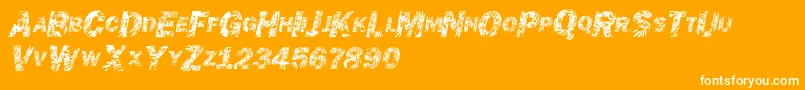 Police Chronicgothic – polices blanches sur fond orange