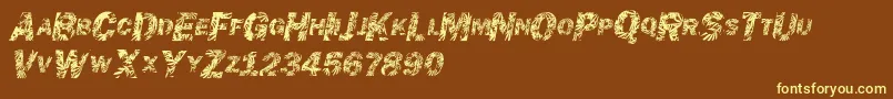 Chronicgothic Font – Yellow Fonts on Brown Background
