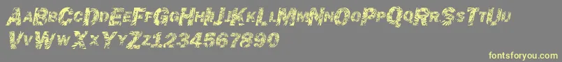 Chronicgothic Font – Yellow Fonts on Gray Background