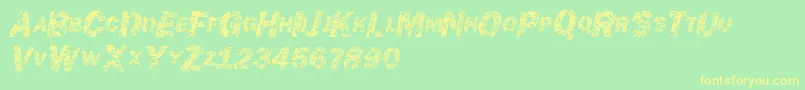 Chronicgothic Font – Yellow Fonts on Green Background