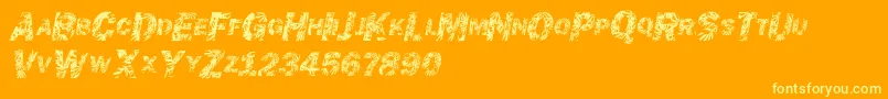 Chronicgothic Font – Yellow Fonts on Orange Background